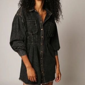 Free People Denim Button Down Dress